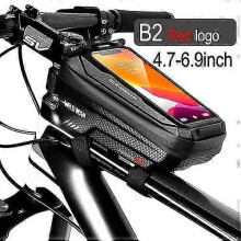 (B2 Red logo)Applicable New Bike Phone Holder Bag Case Waterproof Cycling Bike Mount 6.9in Mobile Phone
