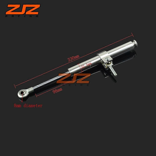 (Blue)Compatible Motorcycle Modified Accessories, Directional Damper, Modified Titanium Ruler, Modified 2