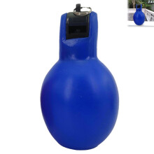 (Blue) PVC Squeeze Whistle - Multicolor for Sports & Outdoors