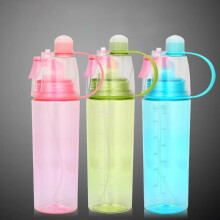 (Green, 0.6L) Creative Spray Sports Water Bottle Professional Outdoor Sports Hydration Bottle Gym Spray Water Bottle Rociar Agua Deportes