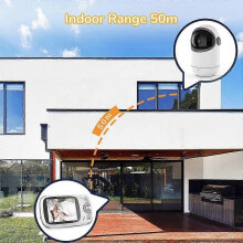 (Style C)VB802 3.2 Inch Video Baby Monitor with Pan Tilt Camera Wireless Security Night Vision Temperature