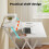 Levede Foldable Computer Desk Monitor Shelf White 4