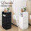 (White) Levede Bedside Table with Drawer Storage 1
