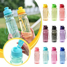 (Pink, One Size) Food Grade Large Capacity Portable Fitness Sports Water Jug with Lanyard Outdoor Supply 1.5L