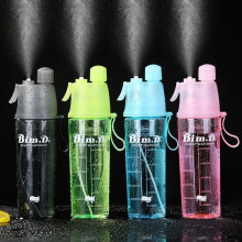 (Matches the image) Plastic Spray Cup Outdoor Sports Water Bottle Hydration Cooling Spray Cup Travel Portable Water Cup 2/4PCS Gift