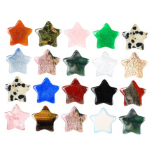 20 Stück Miniatur-Stein-Stern-Ornament, bunte kleine