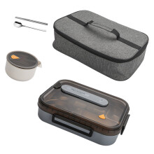 Microwave Safe Bentos Container Compartmentalized-Gray blue