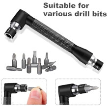 17pcs Flexible Drill Bit Extension,3pcs Rotatable Socket Adapter,3pcs Right Angle Drill Attachment,10 Screwdriver Bits