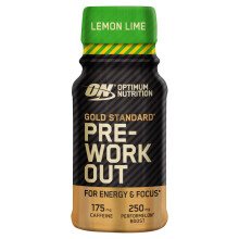Optimum Nutrition Gold Standard Pre-Workout Energy Shot, Lemon Lime Flavour, single serve, 60ml (Pack of 12)