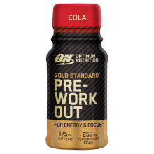 Optimum Nutrition Gold Standard Pre-Workout Energy Shot, Cola Flavour, single serve, 60ml (Pack of 12)