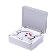 Seinnteoir CD, Bluetooth, cáilíocht fuaime HD, USB, AUX, 2000 mAh, bán