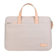 Laptop bag, 14 inches, waterproof and abrasion-resistant, ergonomic, stylish, beige