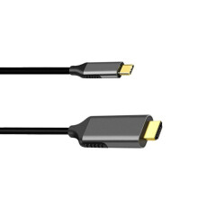 Type-C naar HDMI-kabel, 4K/30 Hz, Plug and Play, zwart