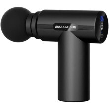 Massage gun, LED digital display, 6 intensity levels, muscle relaxation, easy to carry, black