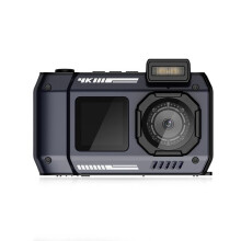 Digital camera, waterproof, 18x zoom, dual high-definition screen, image stabilization, autofocus, portable, black