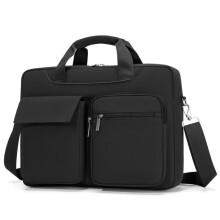 Sacoche pour ordinateur portable 16,1 pouces, doublure douce, élégante, imperméable et résistante, noire