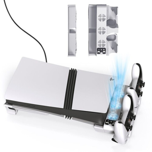 Ψύκτης κονσόλας παιχνιδιών, συμβατή με PS5 Pro/Slim, ένδειξη LED, υποστηρίζει λειτο 1