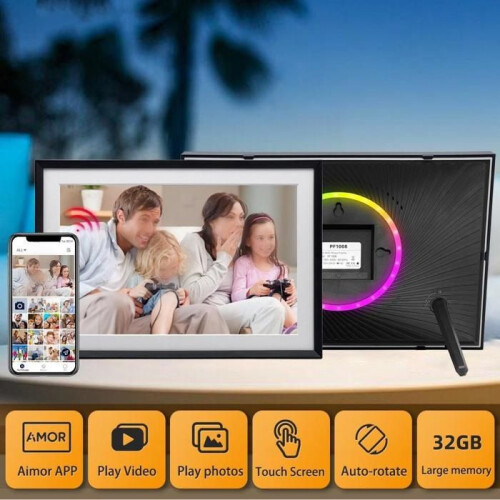 Ψηφιακή κορνίζα φωτογραφιών, οθόνη HD 10,1 ιντσών, Wi-Fi, 32 GB, έλεγχος μέσω εφαρμογ 1