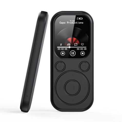 MP3 player, 128 GB, Bluetooth 5.4, 1.8-inch HD screen, portable, black