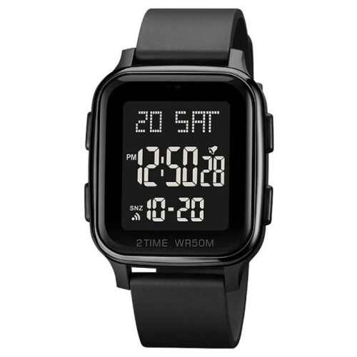 Smartwatch, LED screen, waterproof, shockproof, ergonomic design, black