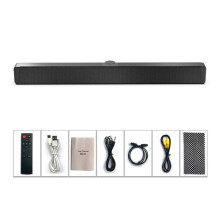 Soundbar, Bluetooth, USB/AUX/TF/OPT, foldable design, high-definition sound quality, black