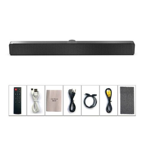 Soundbar, Bluetooth, USB/AUX/TF/OPT, foldable design, high-definition sound quality, black