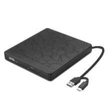 Lecteur optique externe, compatible DVD/CD, SD/TF, USB 3.0/Type-C, large compatibilité, plug and play, noir