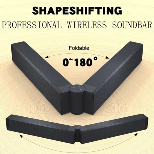 Soundbar, Bluetooth, USB/AUX/TF/OPT, foldable design, high-definition sound quality, black 2