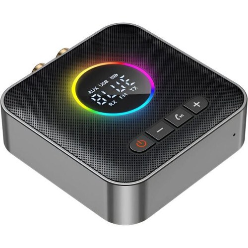 Προσαρμογέας Bluetooth, USB/AUX/RCA, μετάδοση υψηλής ταχύτητας, plug and play, φορητός, μαύρο