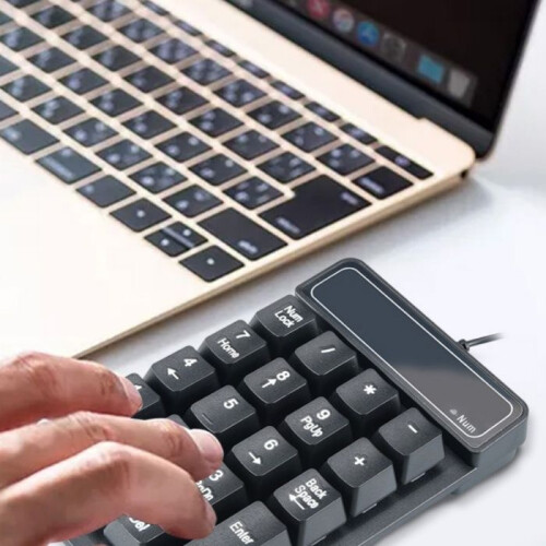 Numeric keypad, ergonomic design, durable, portable, black 2