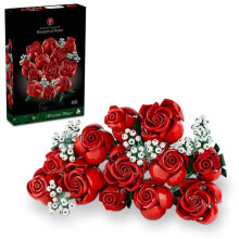 Bouquet de roses rouges en blocs, 822 pièces, éducatif, décoration créative, cadeau, convient aux adultes et aux enfants