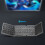 Portable foldable Bluetooth keyboard with touchpad, ergonomic design, for phones and tablets, black 2