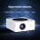 Προβολέας, 4K UHD, WiFi 6, Android 13, για οικιακό κινηματογράφο, λευκό 2
