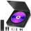Portable DVD player, 1080p, HD decoder, HDMI, USB, touchscreen, with remote control, black 2