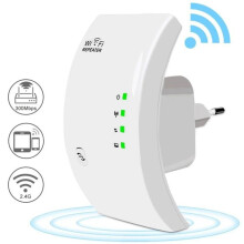 Wi-Fi signal amplifier, 300M, 2.4GHz, 802.11n/802.11g/802.11b wireless standard, supports WPA2/WPA/WEP, white