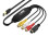 Καλώδιο λήψης βίντεο, 1080p, RCA/USB, λήψη σήματος, ευρέως συμβατό, plug and play, φορητό, μ 1