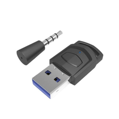Προσαρμογέας Bluetooth, USB, συμβατός με PC/PS4/PS5, plug and play, συμπαγής και φορητός, μαύρο