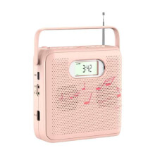 Seinnteoir CD, Bluetooth, cáilíocht fuaime Hi-Fi, 4 mhodh athsheinm, AUX/USB, iniompartha, bándearg