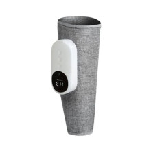 Leg massager, LED screen, 3 intensity levels, ergonomic design, relieves muscle pain, grey