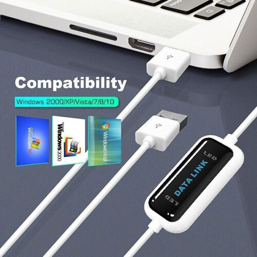 Datakabel, 480 Mbps, voor Windows 7/8/10, USB, Plug and Play, wit 1