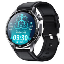 Smartwatch, 1,55 inch HD-scherm, 360 x 360 resolutie, 380 mAh batterij, gezondheidsmonitoring, stijlvol, zwart