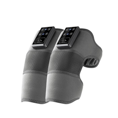 Massage heating pad, LED screen, 5 temperature settings, relieves joint pain, ergonomic design, grey