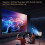 Portable projector, 1080p, adjustable angle, high-definition image quality, white 3