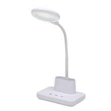 Magnifying glass, 10x magnification, LED lighting, 3 color temperature settings, 2400 mAh battery, portable, white