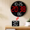 Clock, LED display, two alarms, humidity indicator, elegant, 23 x 3.3 cm, red 3