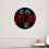 Clock, LED display, two alarms, humidity indicator, elegant, 23 x 3.3 cm, red 4
