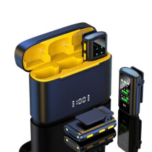 Lavalier-Mikrofon, LED-Anzeige, 2,4 GHz, intelligente Rauschunterdrückung, Plug & Play, stabile Übertragung, blau