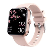 Sportieve smartwatch, 1,91-inch HD-scherm, gezondheidsmonitoring, trainingsmodi, stijlvol design, lange batterijduur, roze