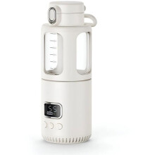 Milk frother, LED digital display, 350 ml capacity, 18,000 mAh battery, intelligent temperature control, white
