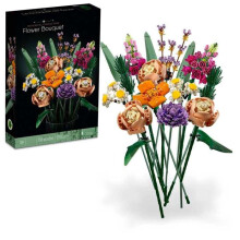 Ramo de flores en bloques, flores eternas, 756 piezas, educativo, decoración creativa, regalo, apto para adultos y niños.